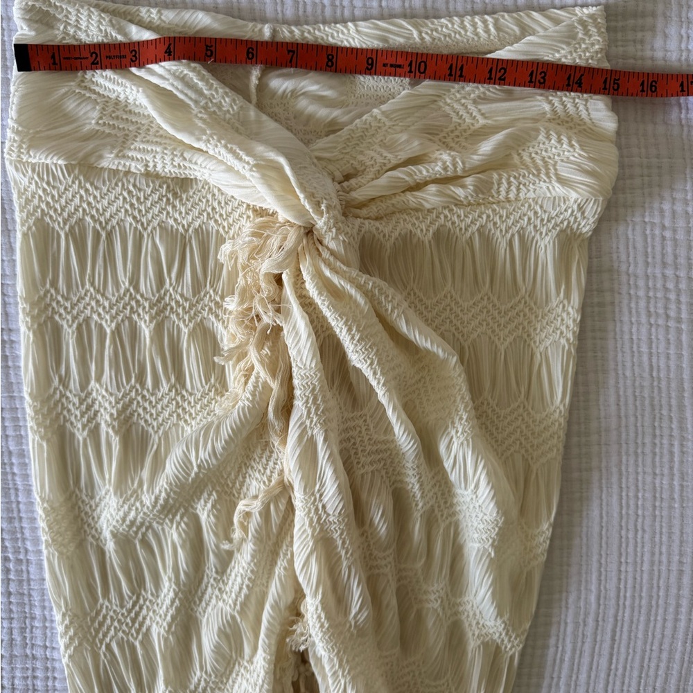 NWT SHEIN Cream Textured Skirt/Cover Up - Picture 4 of 7